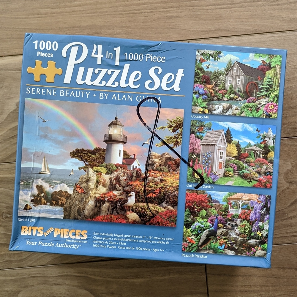 Serene Beauty 4 in 1  1000 Pieces Puzzle Set Sealed New Bit And Pieces Giana